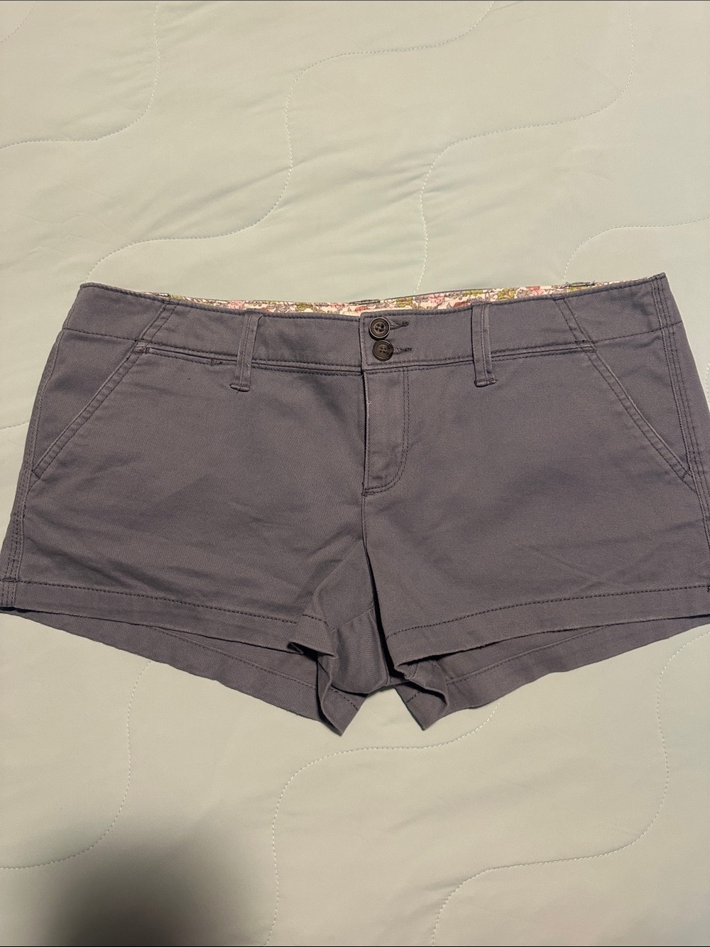 American Eagle Outfitters Slate Gray Women's Cargo Shorts